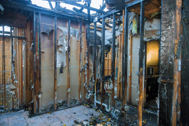 Professional Fire Damage Removal technician working in Neshanic Station, NJ